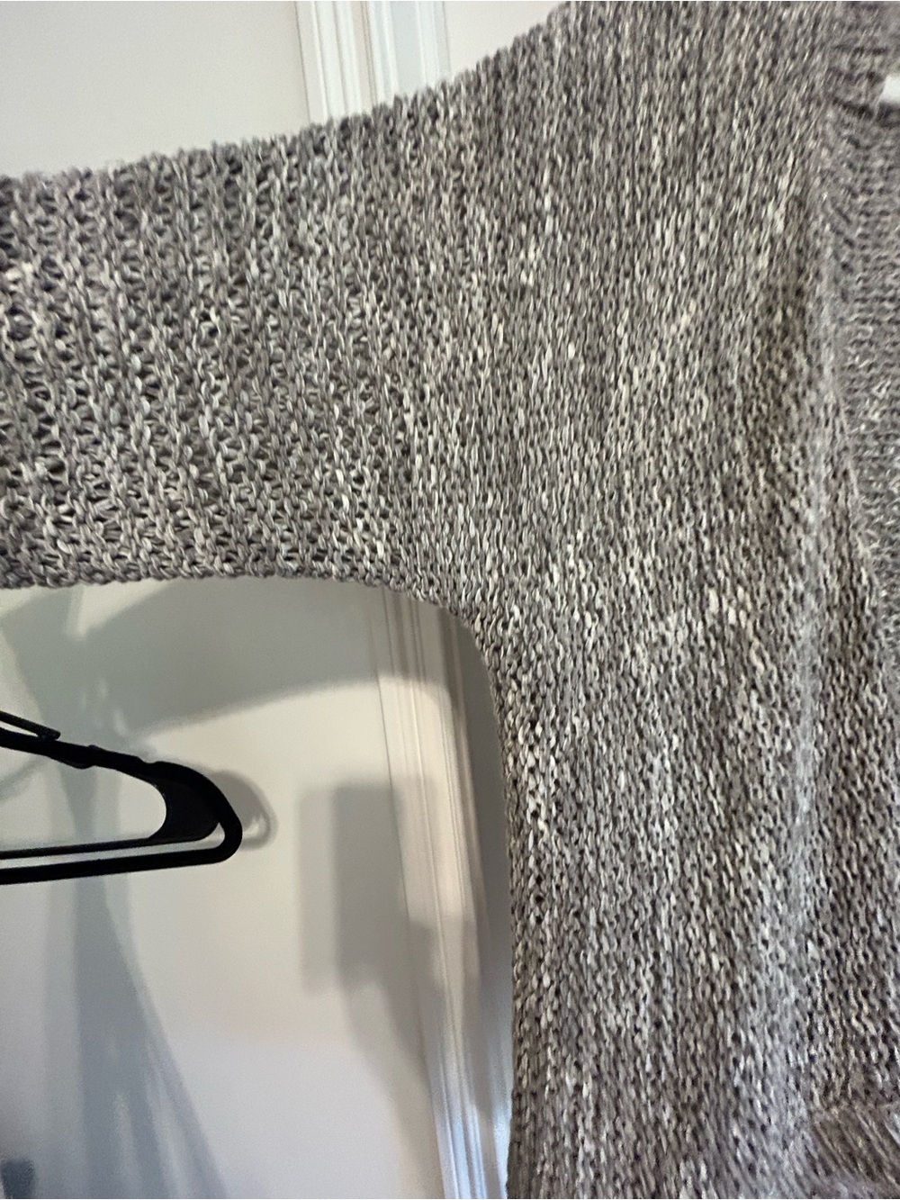 Eileen Fisher Heather Gray Open-Front Knit Cardigan - Picture 3 of 7